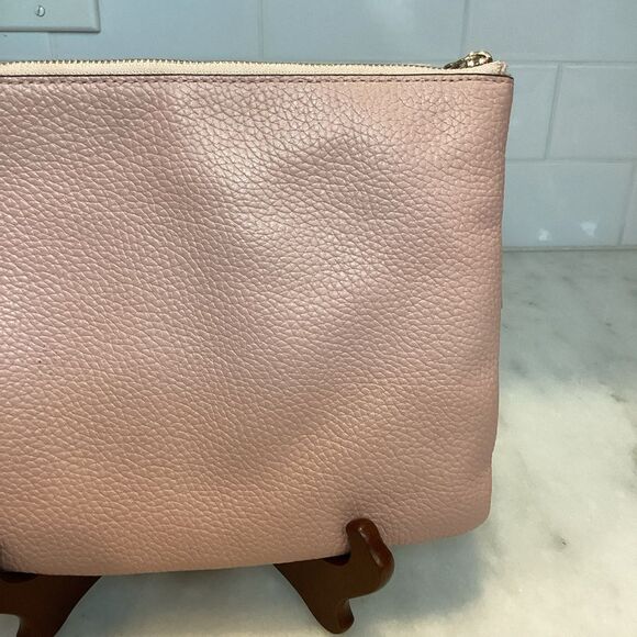 Kate Spade Sienne Logo Large Pebbled Leather Tassel Pouch Clutch - Picture 6 of 16